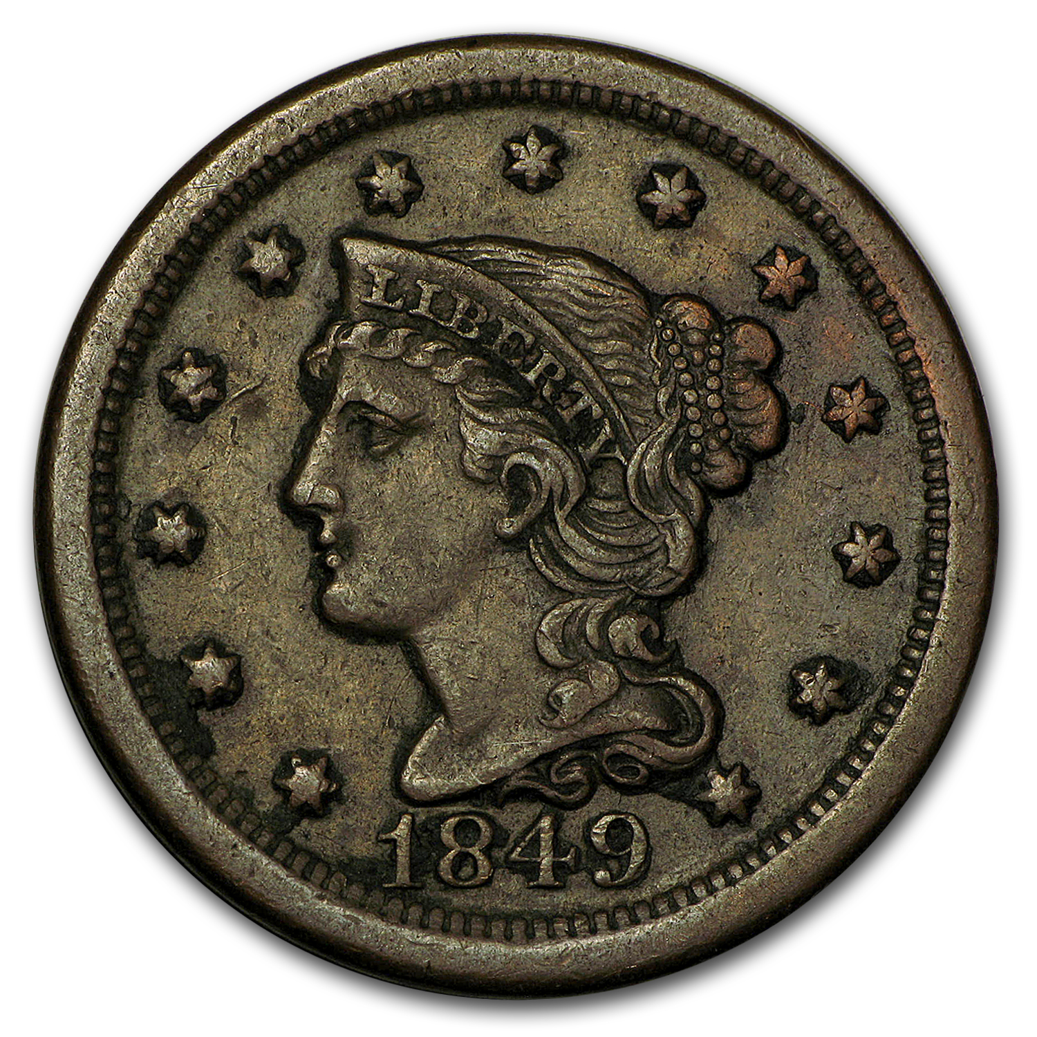 Buy 1849 Large Cent VF
