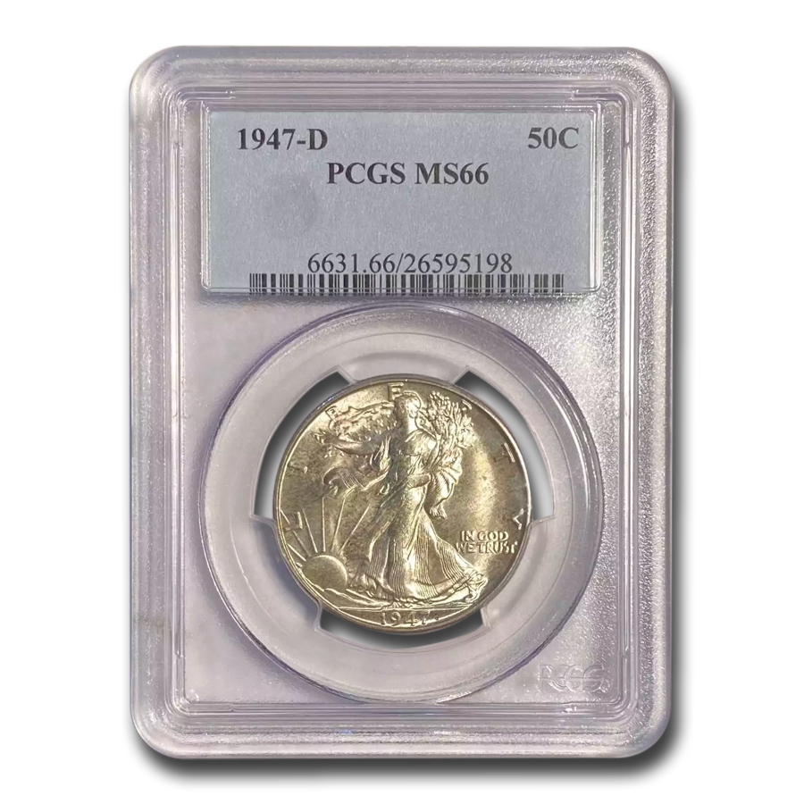 Buy 1947-D Walking Liberty Half Dollar MS-66 PCGS