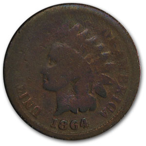Buy 1864 Indian Head Cent Bronze Good Details (Dmgd)