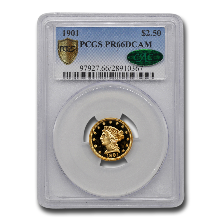 Buy 1901 $2.50 Liberty Gold Quarter Eagle PR-66 DCAM PCGS CAC