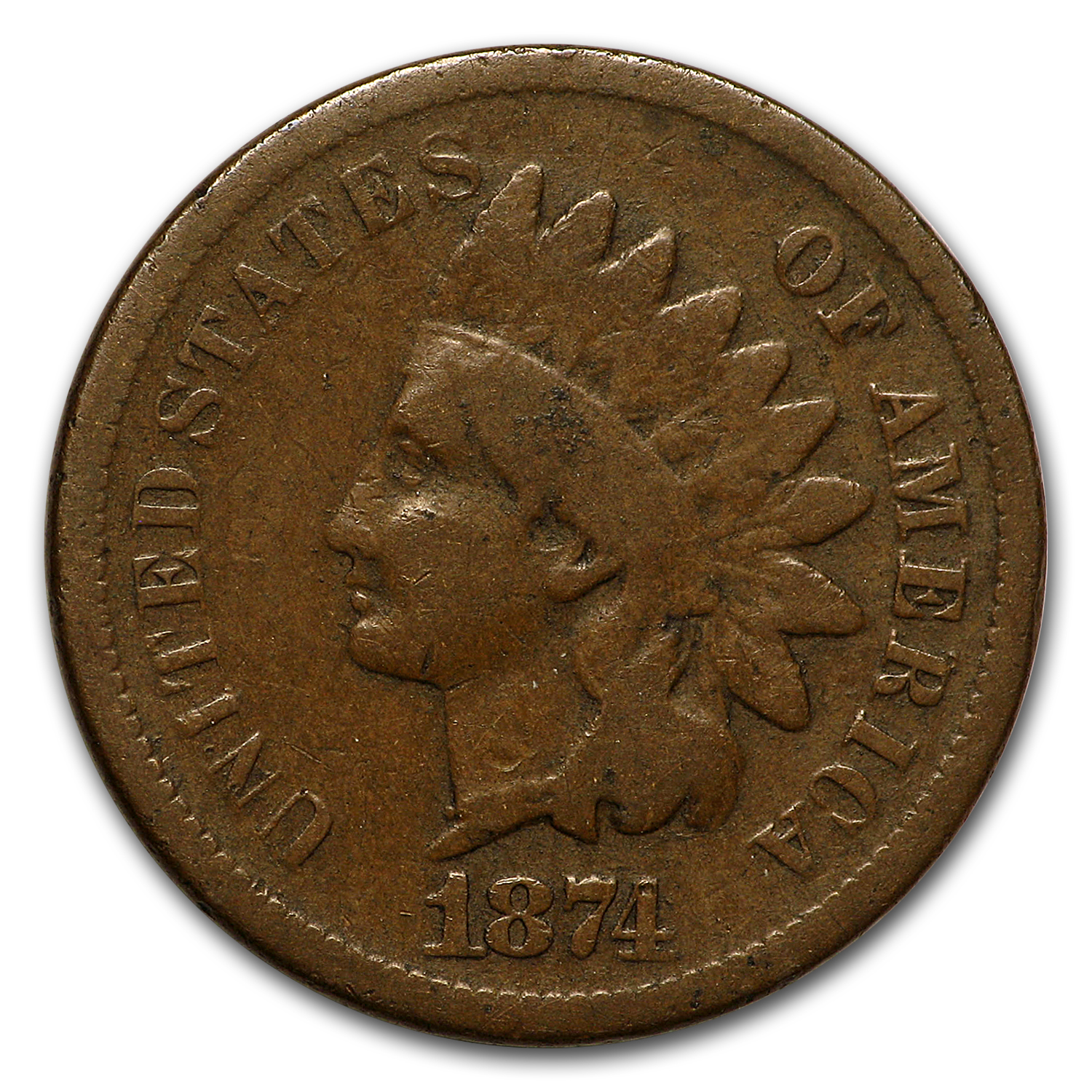 Buy 1874 Indian Head Cent VG