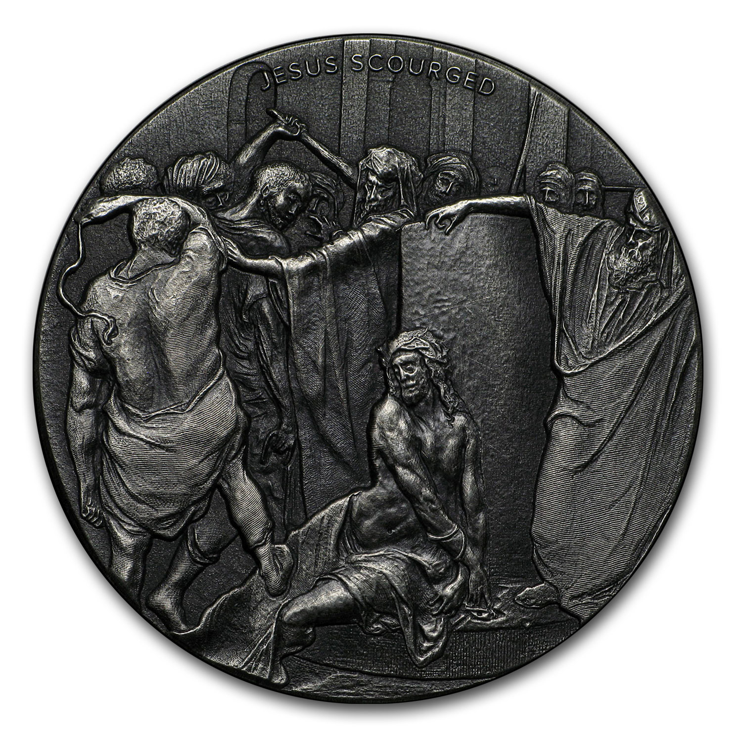 Buy 2018 2 oz Silver Coin - Biblical Series (Jesus Scourged) - Click Image to Close