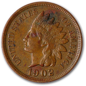 Buy 1902 Indian Head Cent AU Details (Cleaned, Corroded or Dmgd)