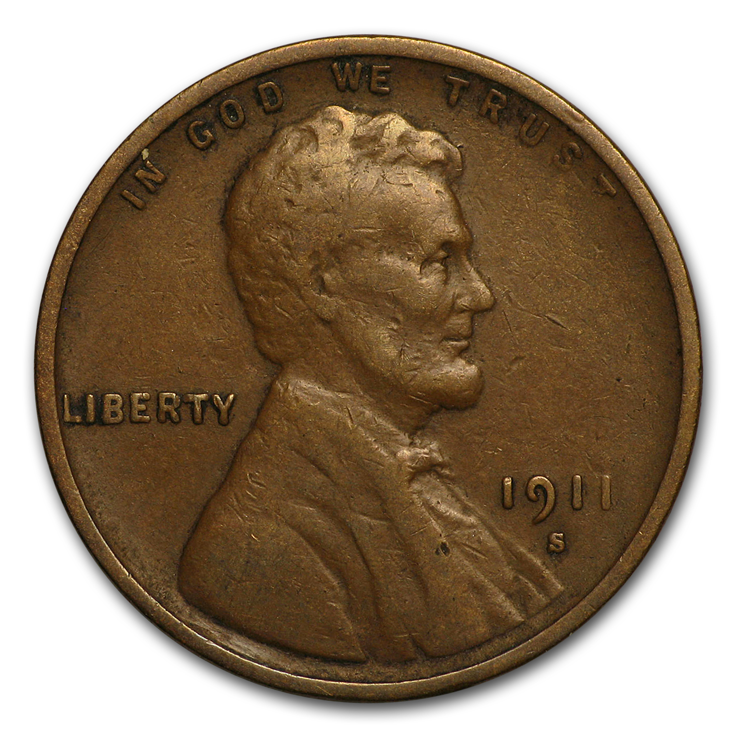 Buy 1911-S Lincoln Cent Fine
