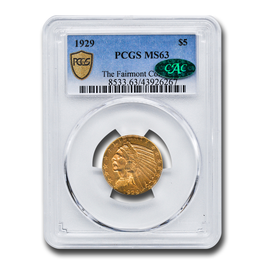 Buy 1929 $5 Indian Gold Half Eagle MS-63 PCGS CAC - Click Image to Close