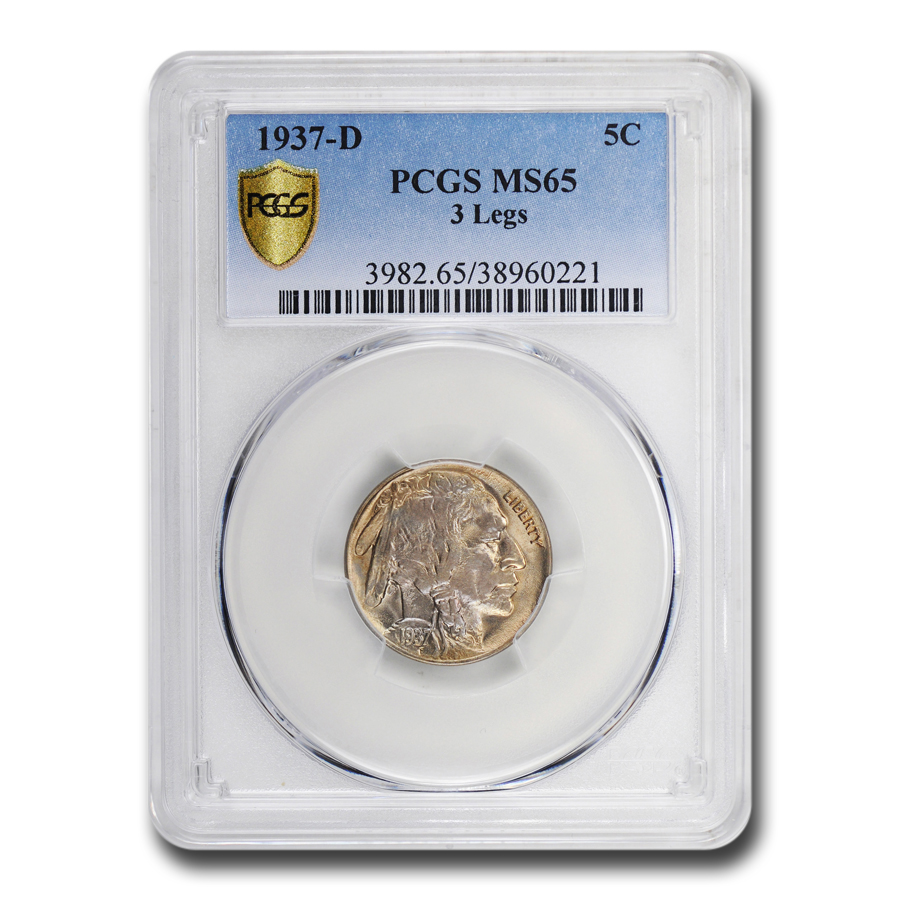 Buy 1937-D 3 Legged Buffalo Nickel MS-65 PCGS