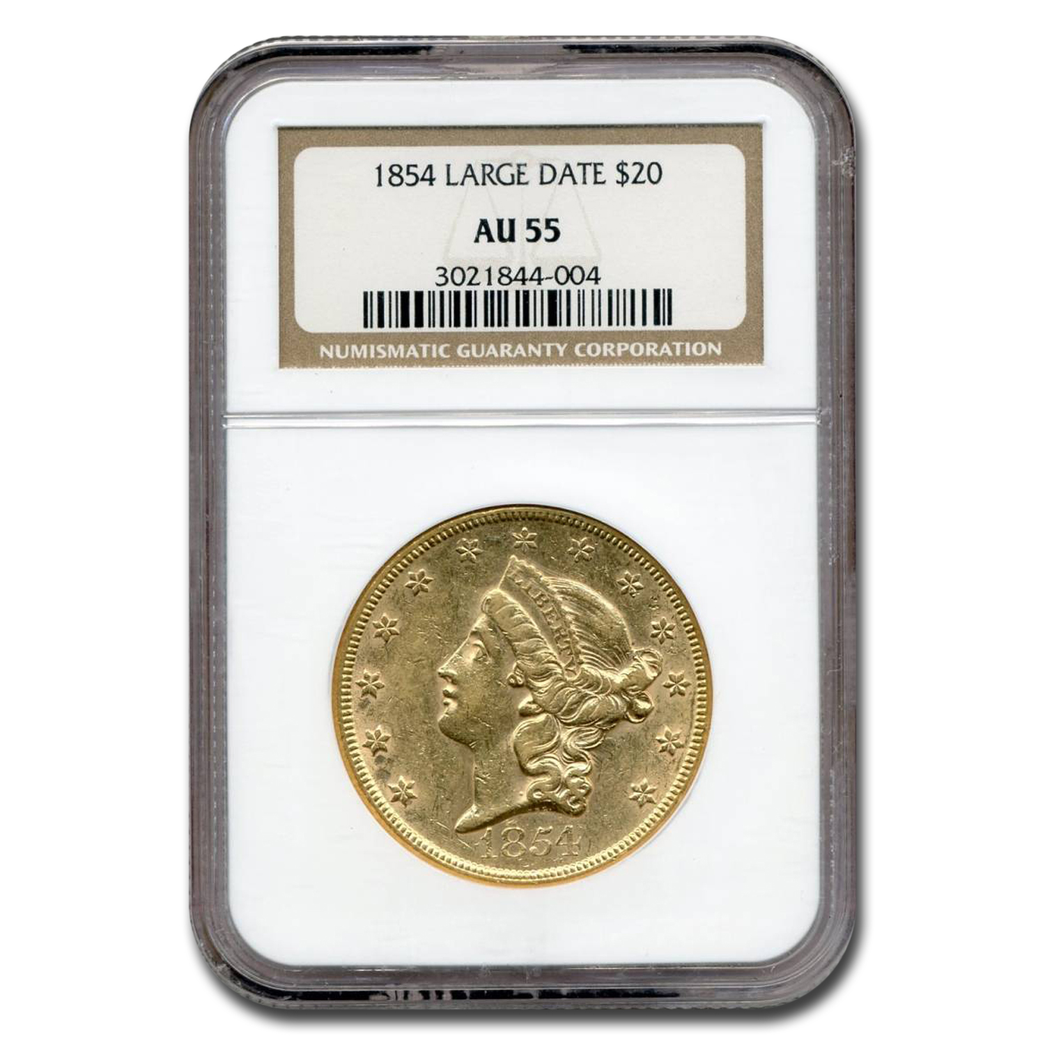 Buy 1854 $20 Liberty Gold Double Eagle AU-55 NGC (Large Date) - Click Image to Close