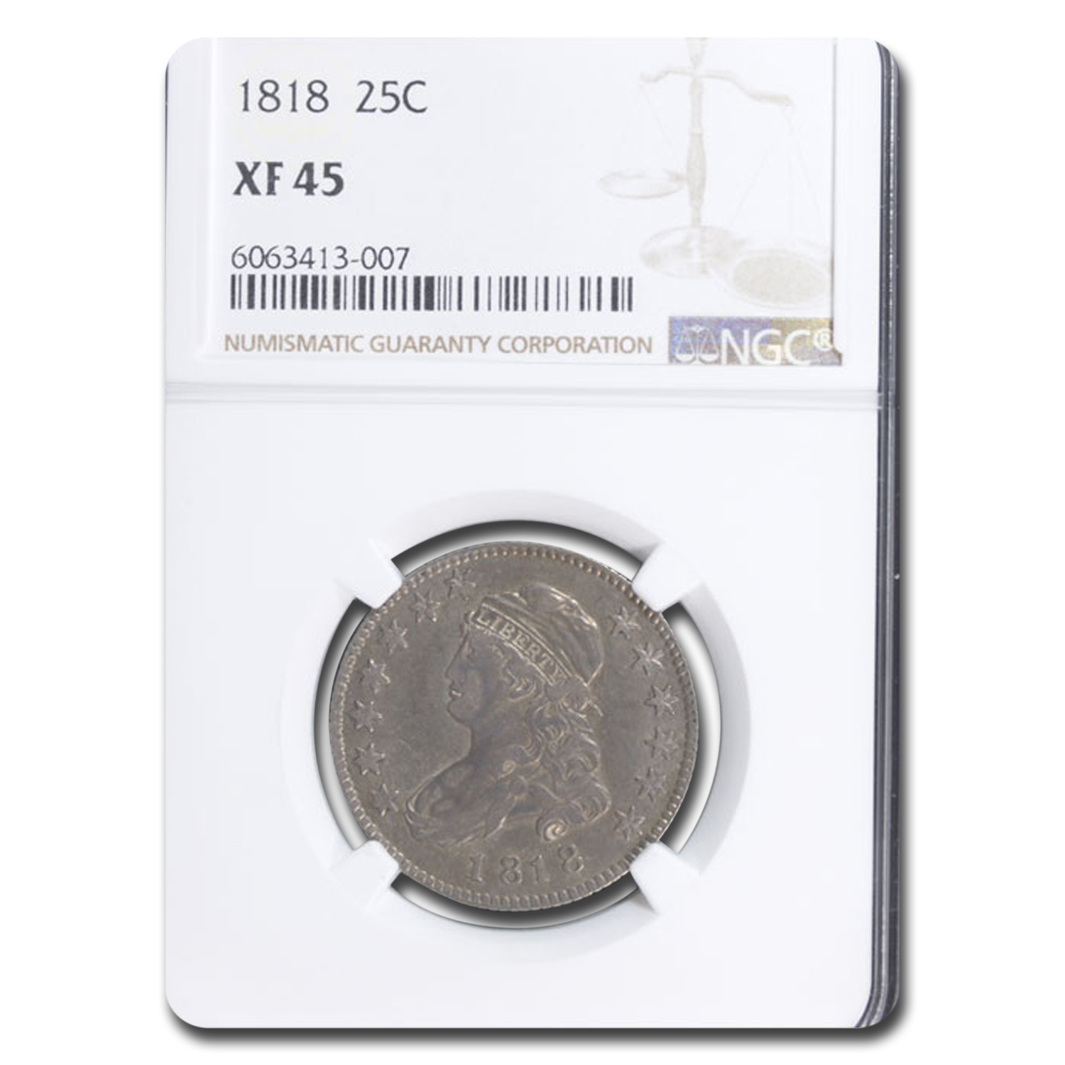 Buy 1818 Capped Bust Quarter XF-45 NGC