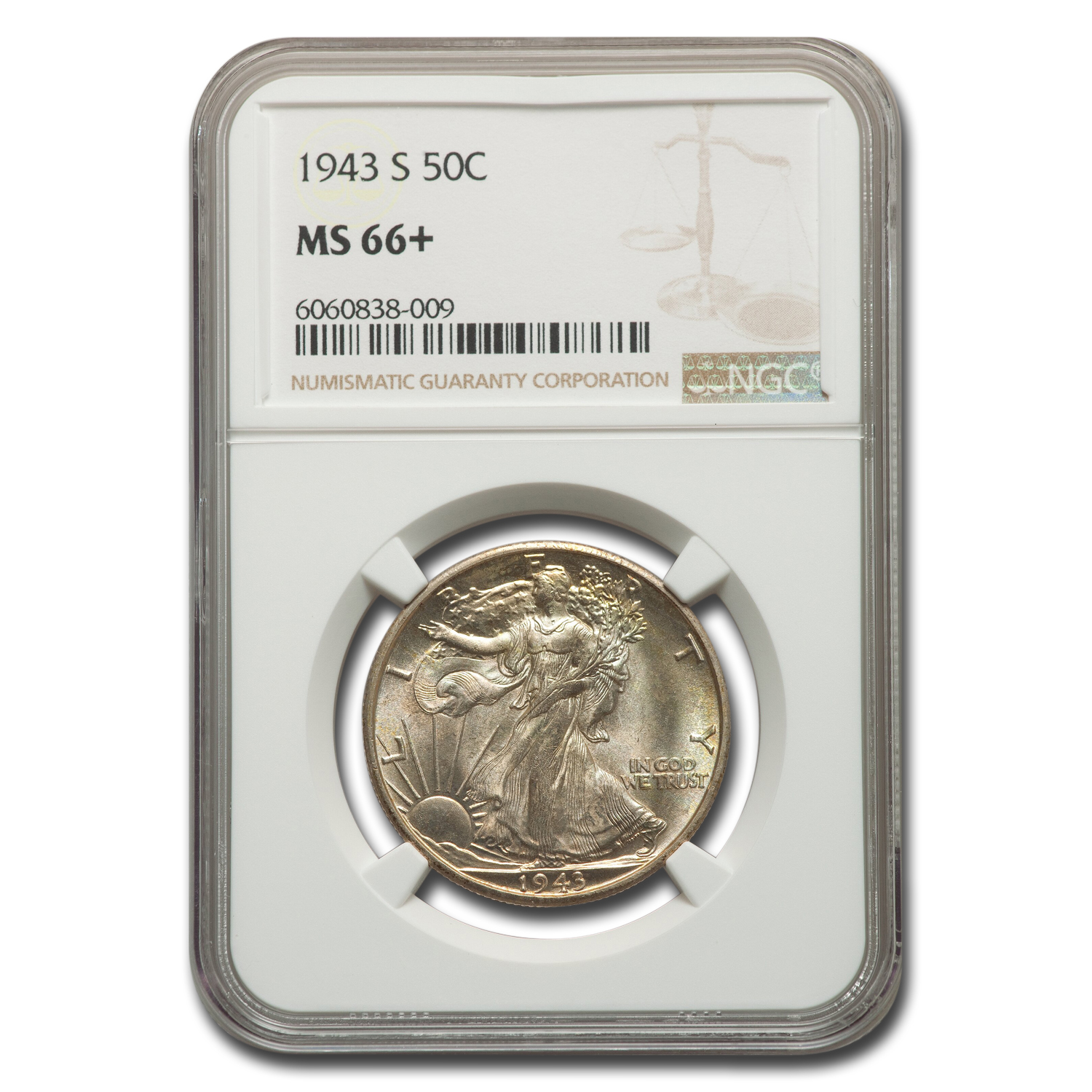 Buy 1943-S Walking Liberty Half Dollar MS-66+ NGC