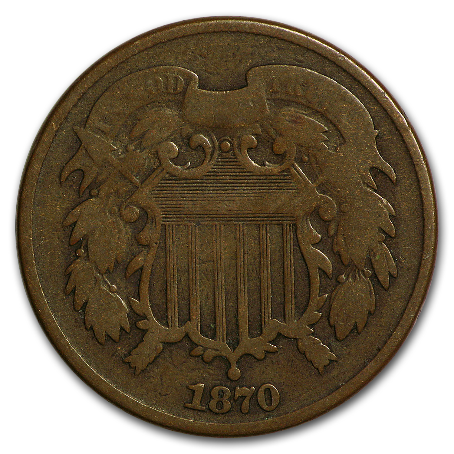 Buy 1870 Two Cent Piece VG - Click Image to Close
