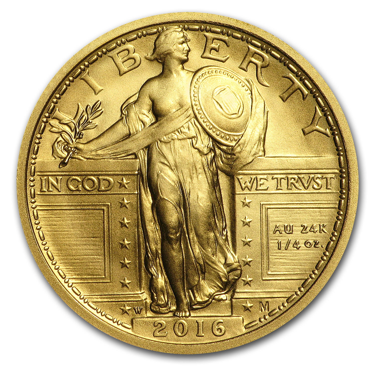 Buy 2016-W 1/4 oz Gold Standing Liberty Quarter Centennial (Capsule)