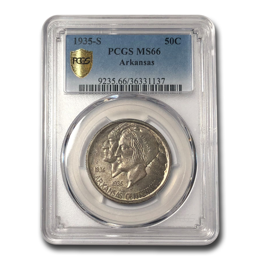 Buy 1935-S Arkansas Centennial Commemorative Half Dollar MS-66 PCGS