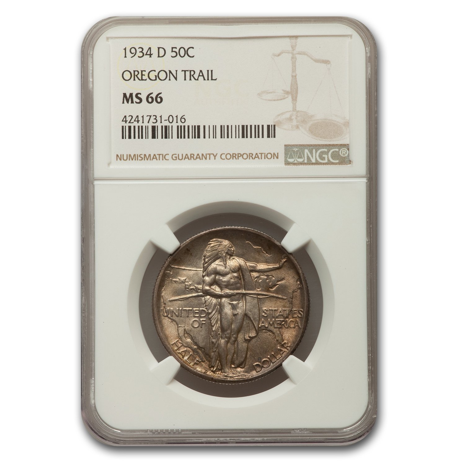 Buy 1934-D Oregon Trail Commemorative Half Dollar MS-66 NGC