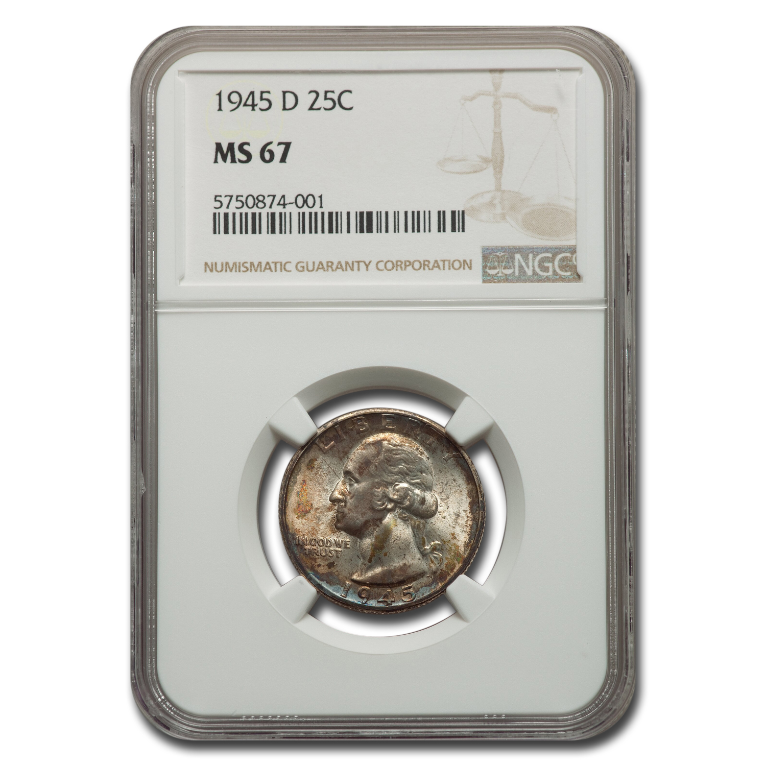Buy 1945-D Washington Quarter MS-67 NGC