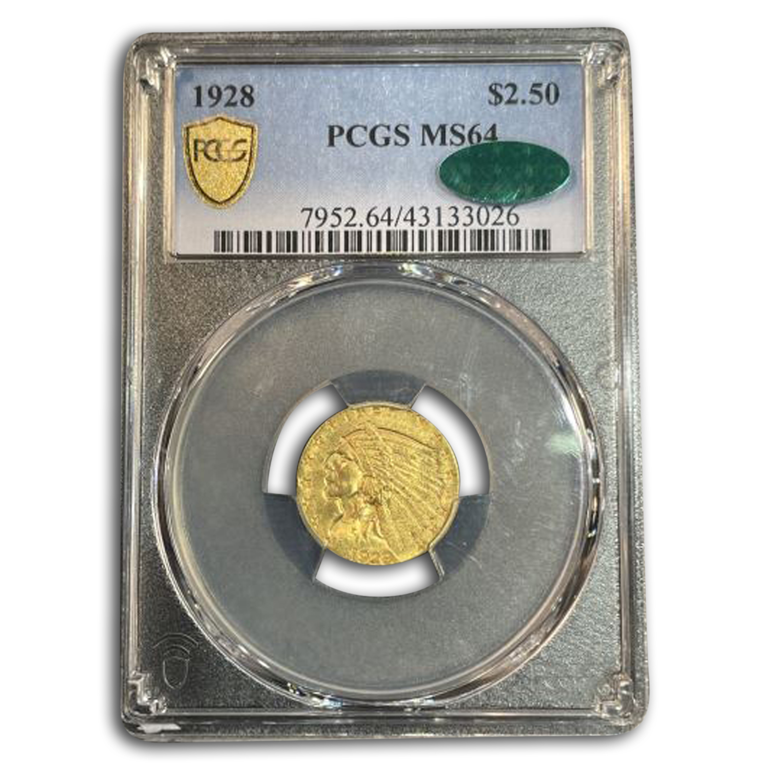 Buy 1928 $2.50 Indian Gold Quarter Eagle MS-64 PCGS CAC