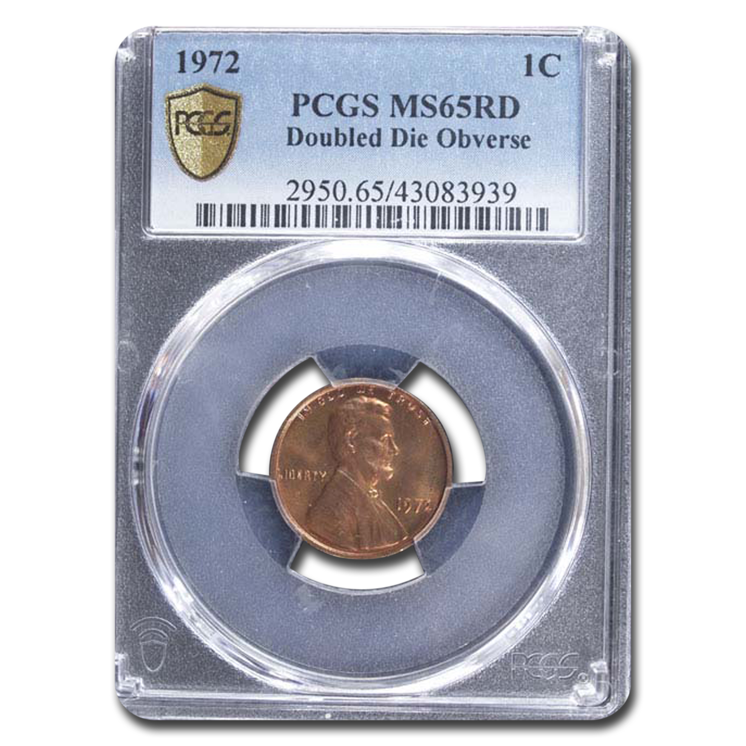 Buy 1972 Lincoln Cent Doubled Die Obverse MS-65 PCGS (Red)