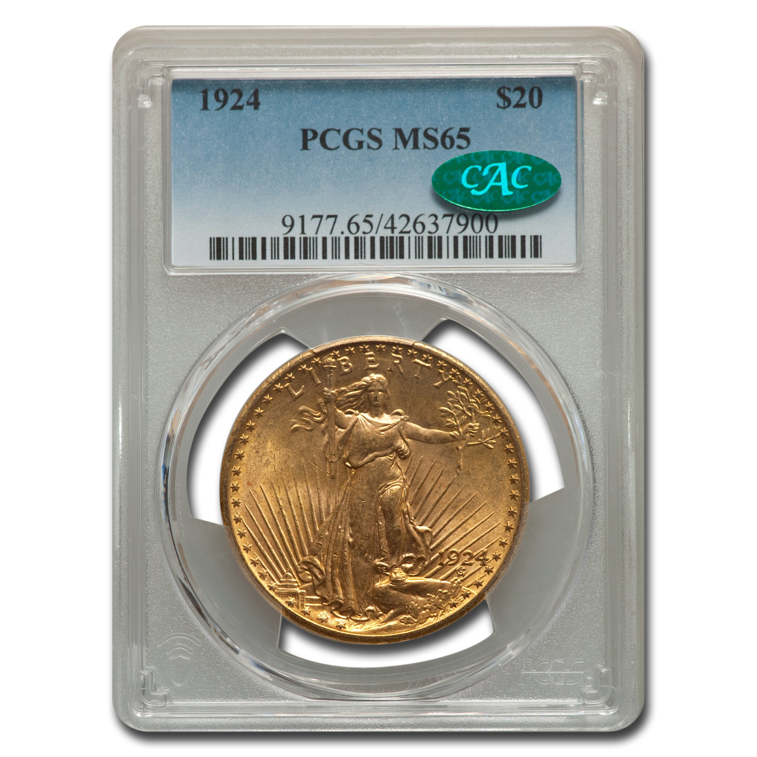 Buy 1924 $20 Saint-Gaudens Gold Double Eagle MS-65 PCGS CAC