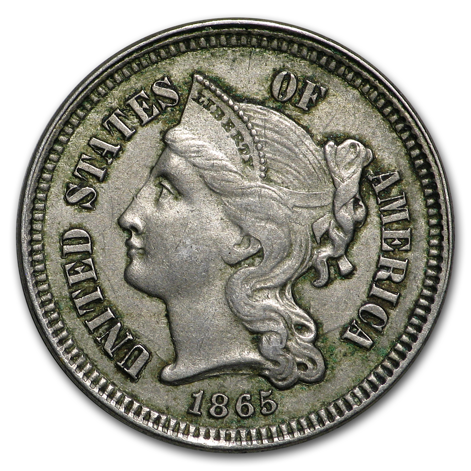 Buy 1865 3 Cent Nickel XF