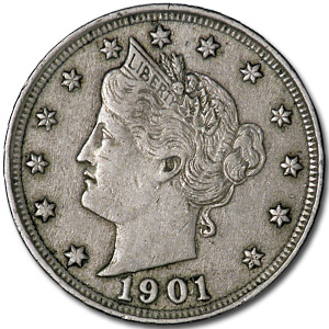 Buy 1901 Liberty Head V Nickel XF
