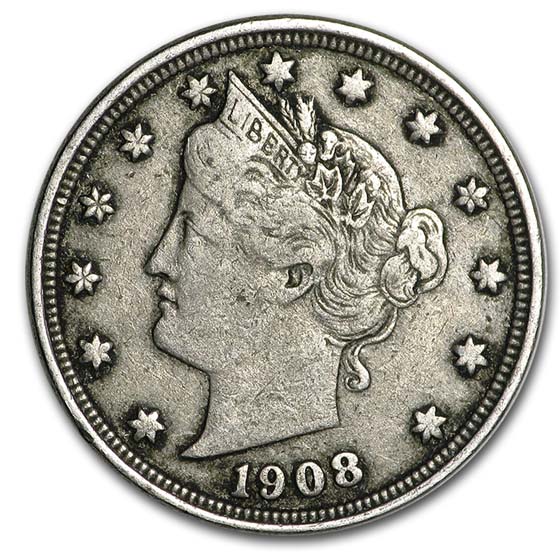 Buy 1908 Liberty Head V Nickel VF