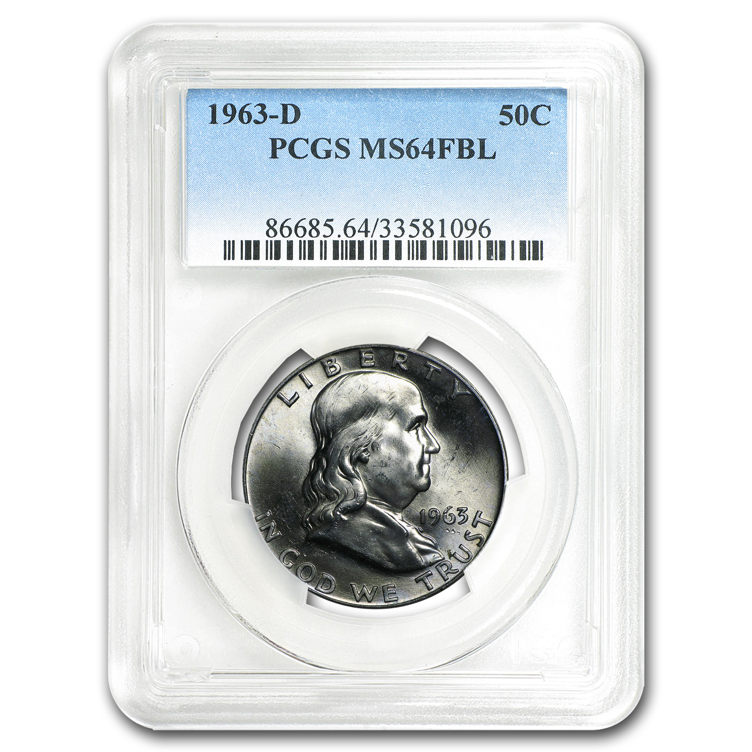 Buy 1963-D Franklin Half Dollar MS-64 PCGS (FBL)