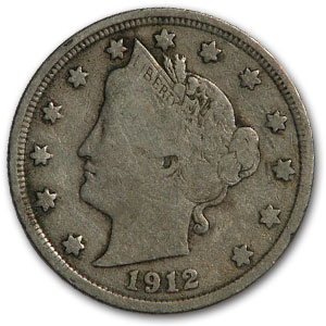 Buy 1912 Liberty Head V Nickel Fine