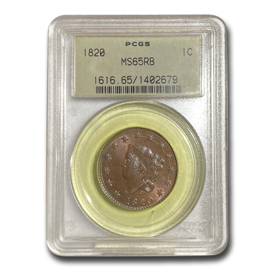 Buy 1820 Large Cent MS-65 PCGS (Large Date, Red/Brown)