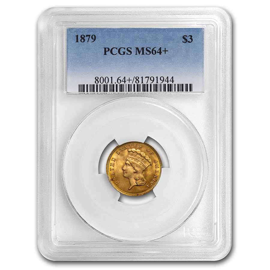 Buy 1879 $3 Gold Princess MS-64+ PCGS