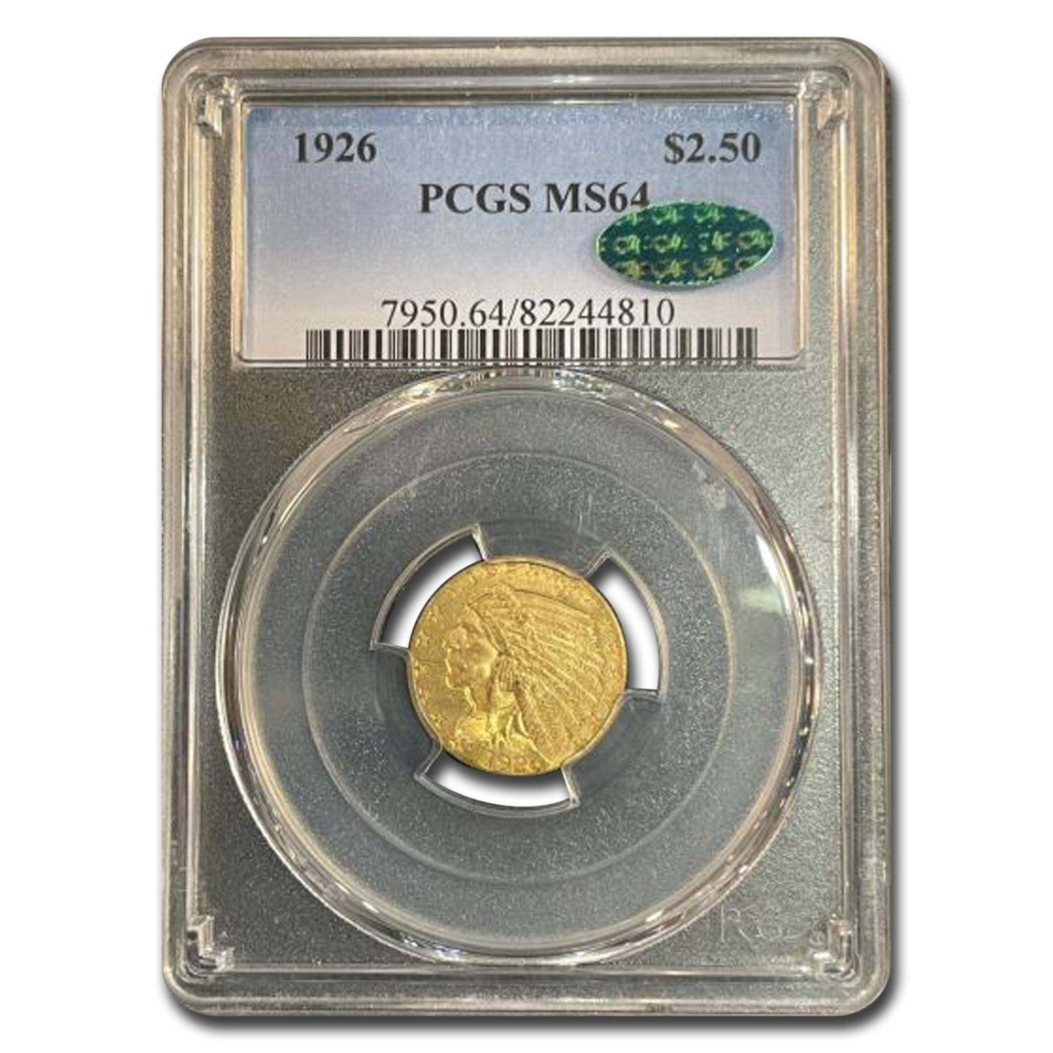 Buy 1926 $2.50 Indian Gold Quarter Eagle Mint State-64 PCGS CAC - Click Image to Close