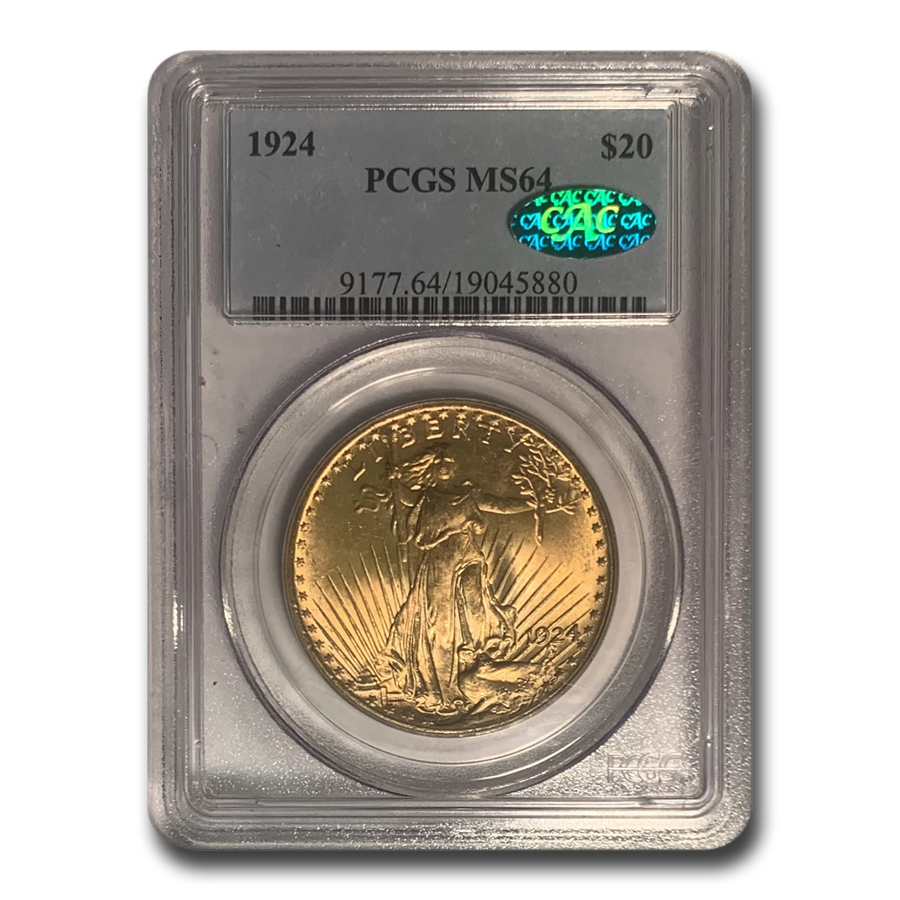 Buy 1924 $20 Saint-Gaudens Gold Double Eagle MS-64 PCGS CAC