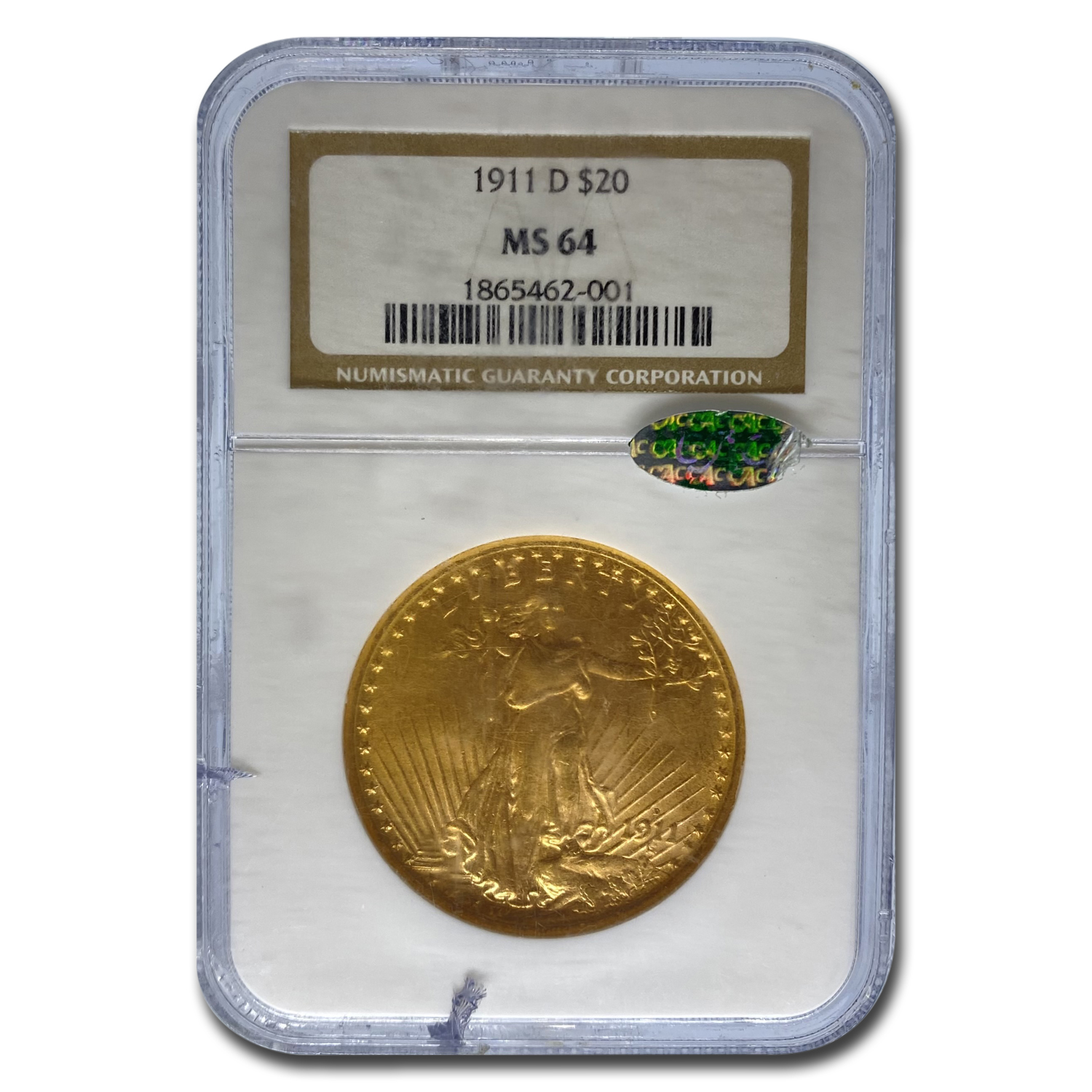 Buy 1911-D $20 Saint-Gaudens Gold Double Eagle MS-64 NGC CAC