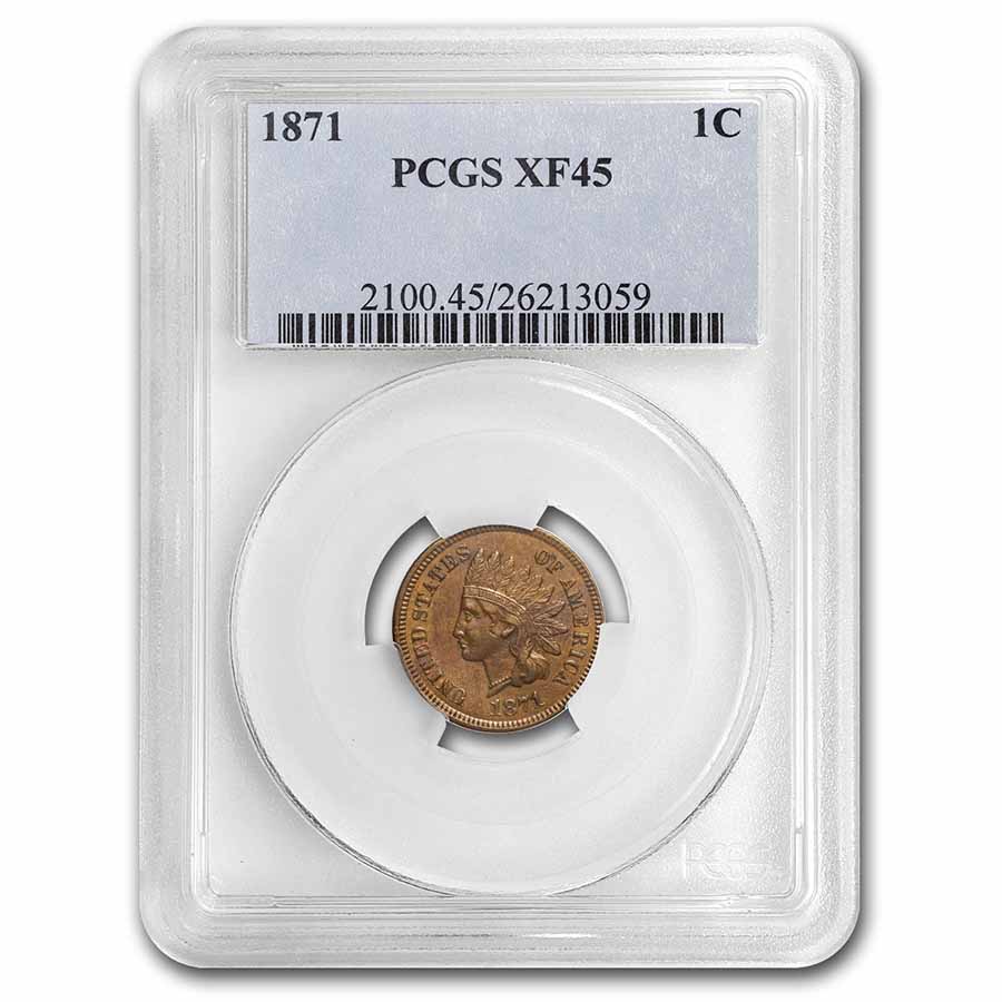 Buy 1871 Indian Head Cent XF-45 PCGS