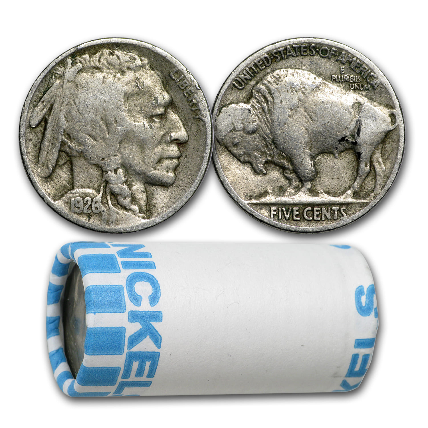 Buy 1913-1938 Buffalo Nickels $1 Face Value Roll (Full Dates)