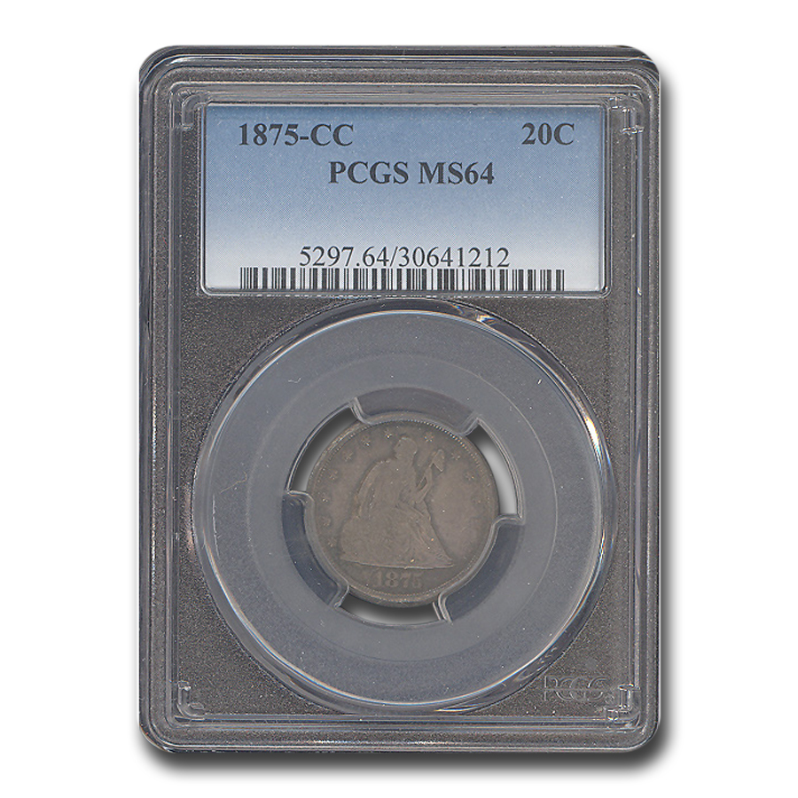 Buy 1875-CC Twenty Cent Piece MS-64 PCGS