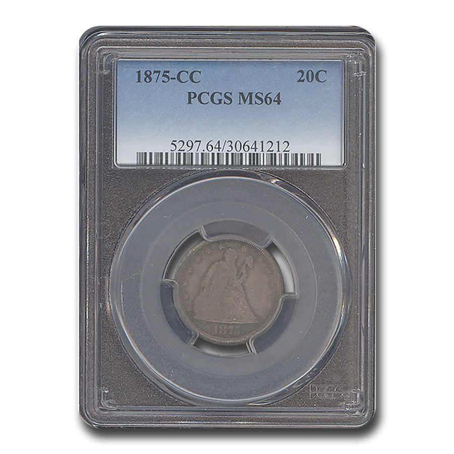 Buy 1875-CC Twenty Cent Piece MS-64 PCGS