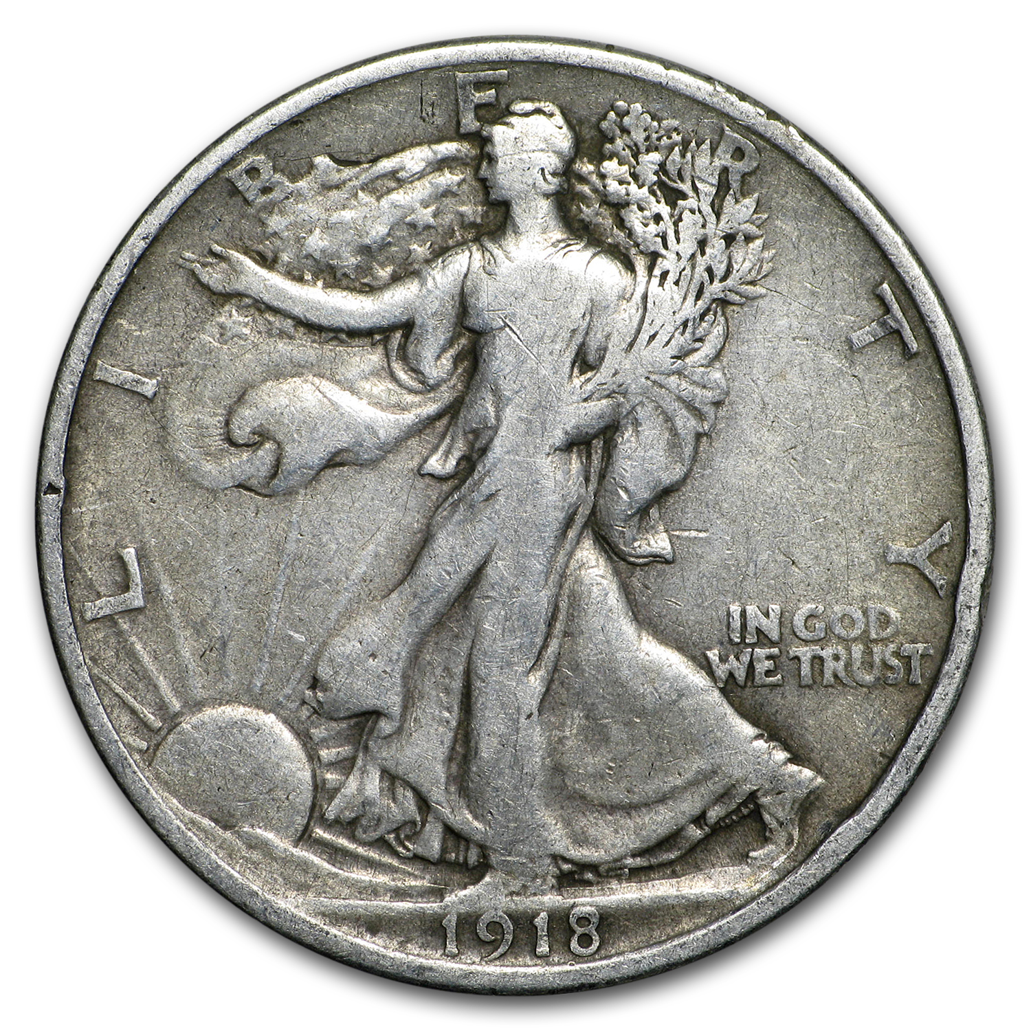 Buy 1918 Walking Liberty Half Dollar Fine