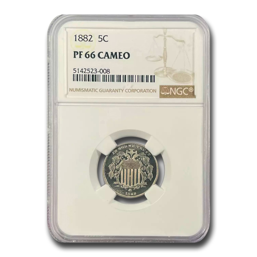Buy 1882 Shield Nickel PF-66 Cameo NGC