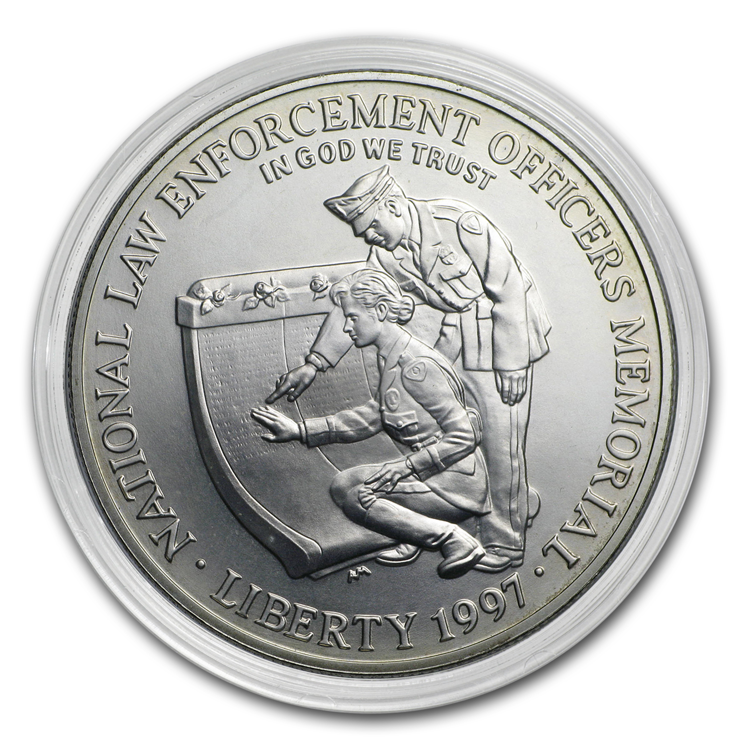 Buy 1997-P Law Enforcement $1 Silver Commem BU (Capsule only)