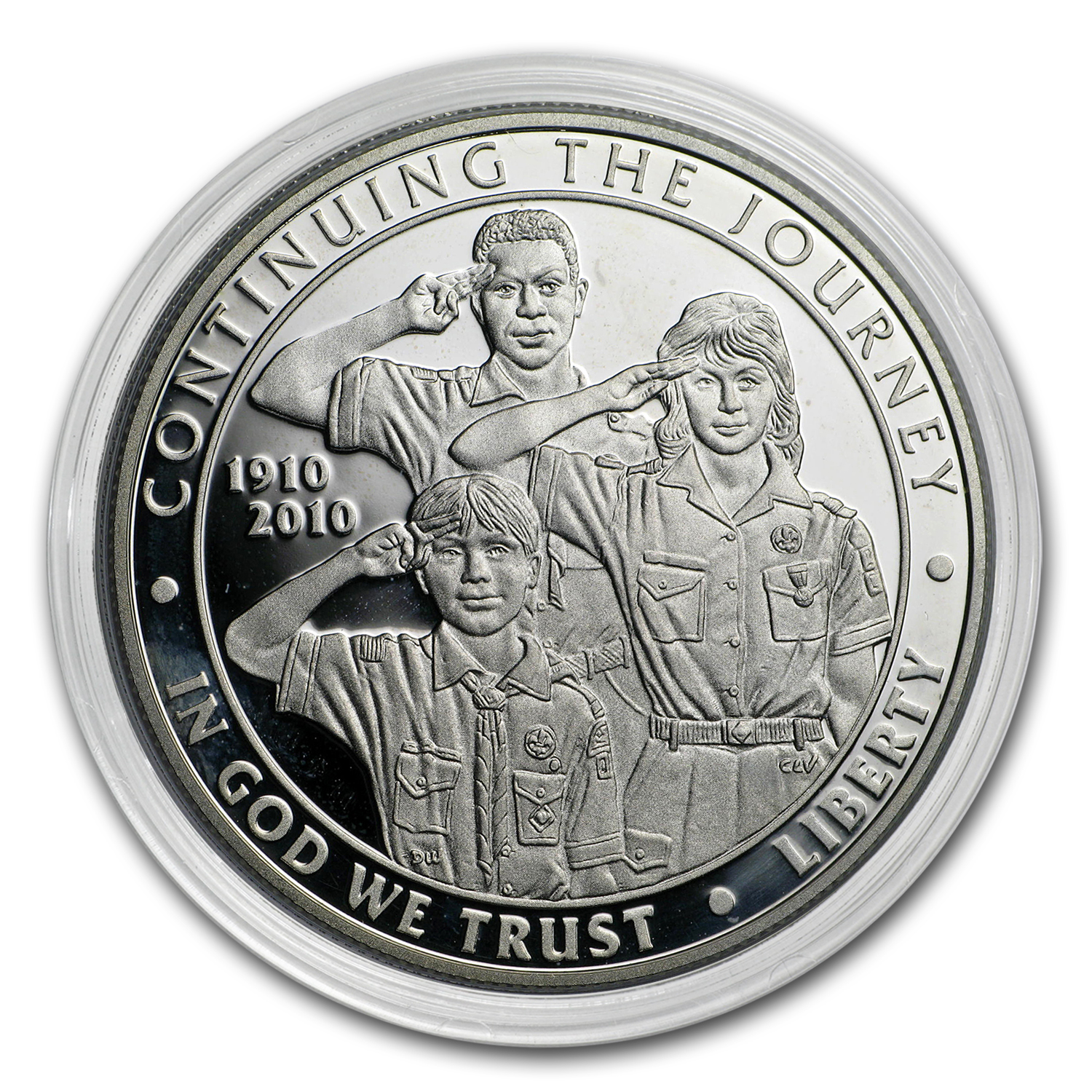 Buy 2010-P Boy Scouts Centennial $1 Silver Commem Pf (Capsule Only) - Click Image to Close
