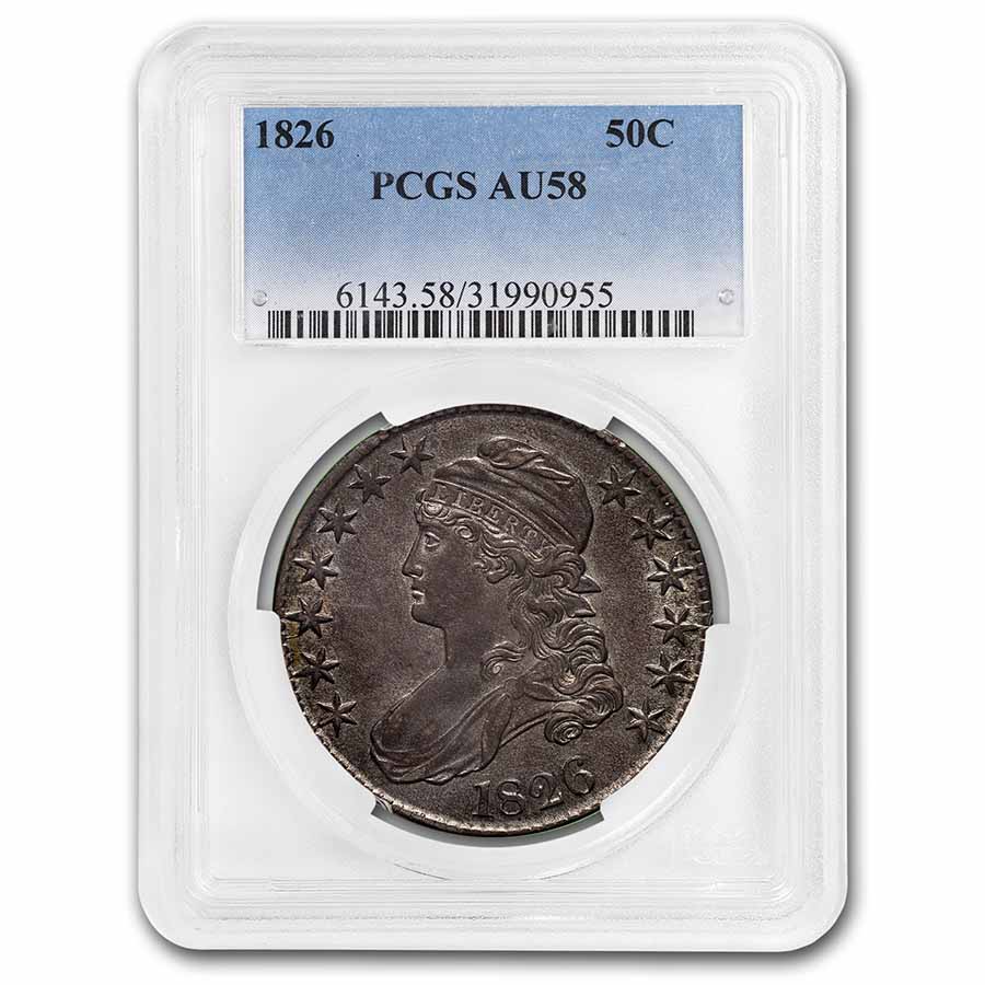 Buy 1826 Bust Half Dollar AU-58 PCGS