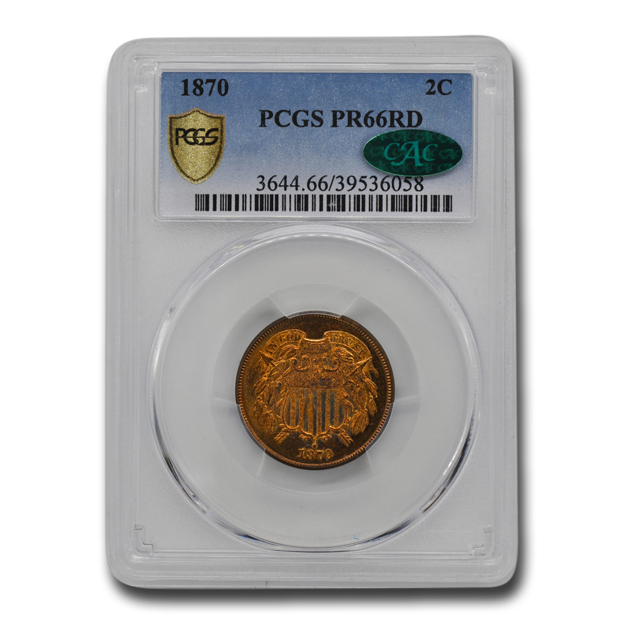 Buy 1870 Two Cent Piece PR-66 PCGS CAC (Red) - Click Image to Close
