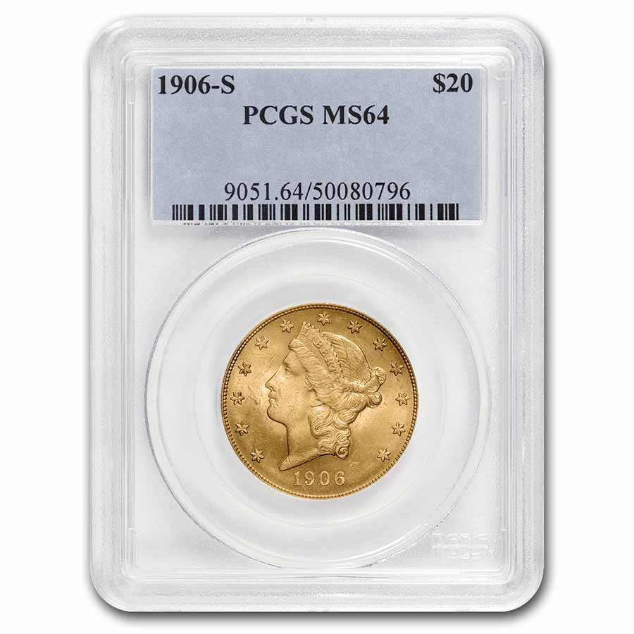 Buy 1906-S $20 Liberty Gold Double Eagle MS-64 PCGS