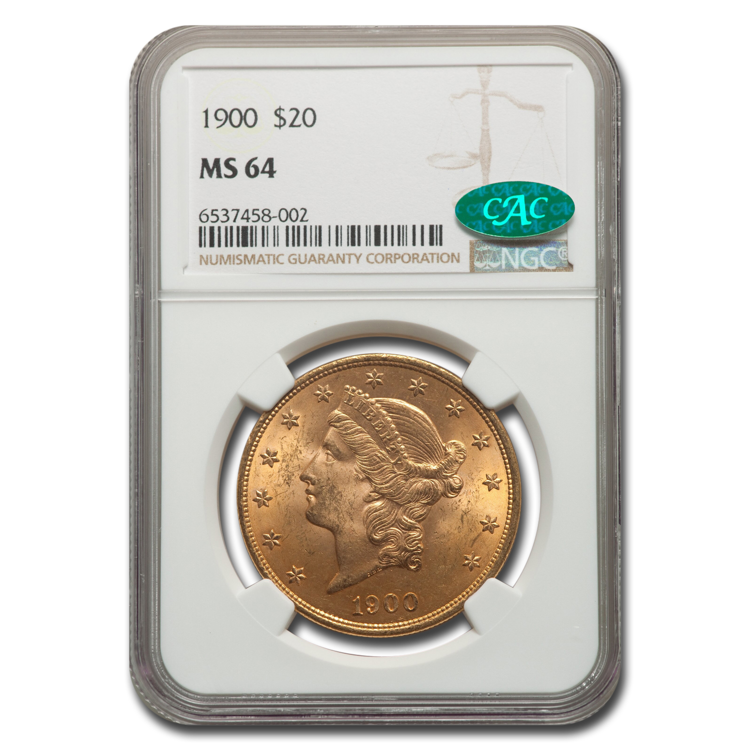 Buy 1900 $20 Liberty Gold Double Eagle MS-64 NGC CAC - Click Image to Close