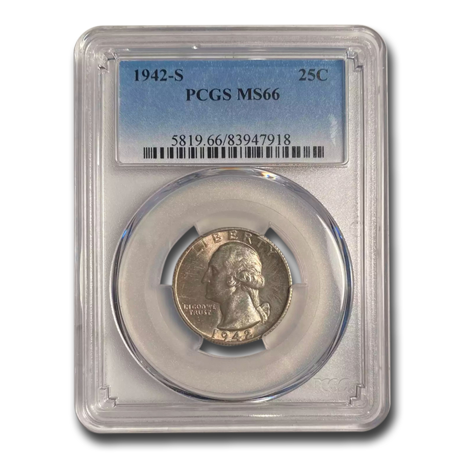 Buy 1942-S Washington Quarter MS-66 PCGS