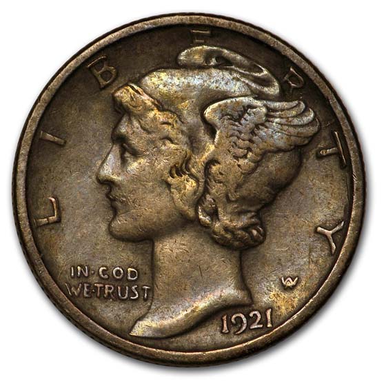 Buy 1921-D Mercury Dime XF