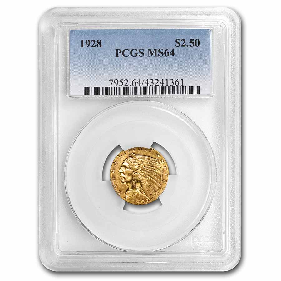 Buy 1928 $2.50 Indian Gold Quarter Eagle MS-64 PCGS