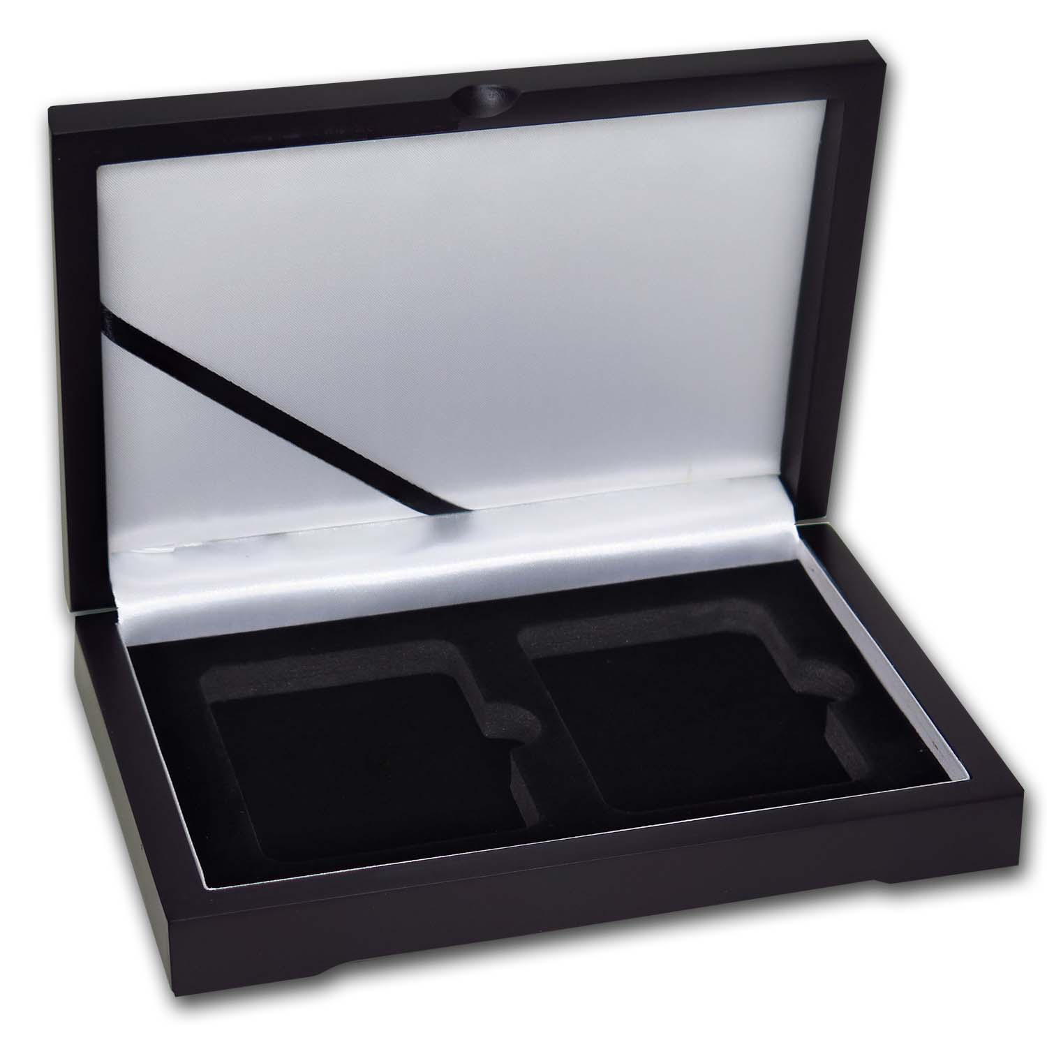 Buy Wooden Slab Storage Box - Two Slab (Matte Black)