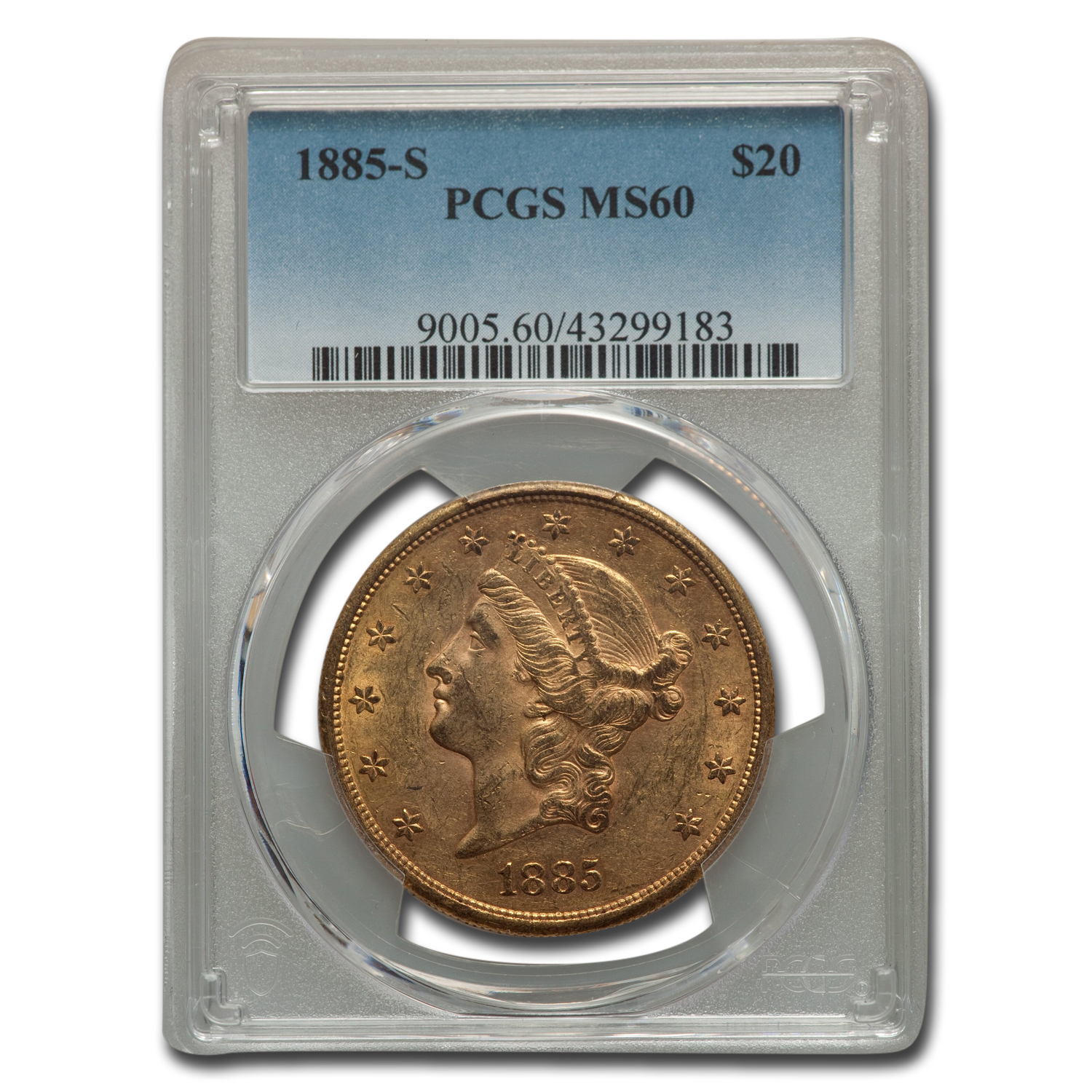 Buy 1885-S $20 Liberty Gold Double Eagle MS-60 PCGS
