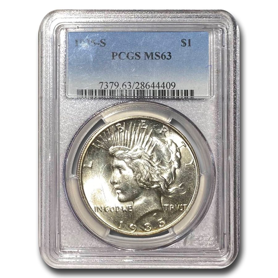 Buy 1935-S Peace Dollar MS-63 PCGS