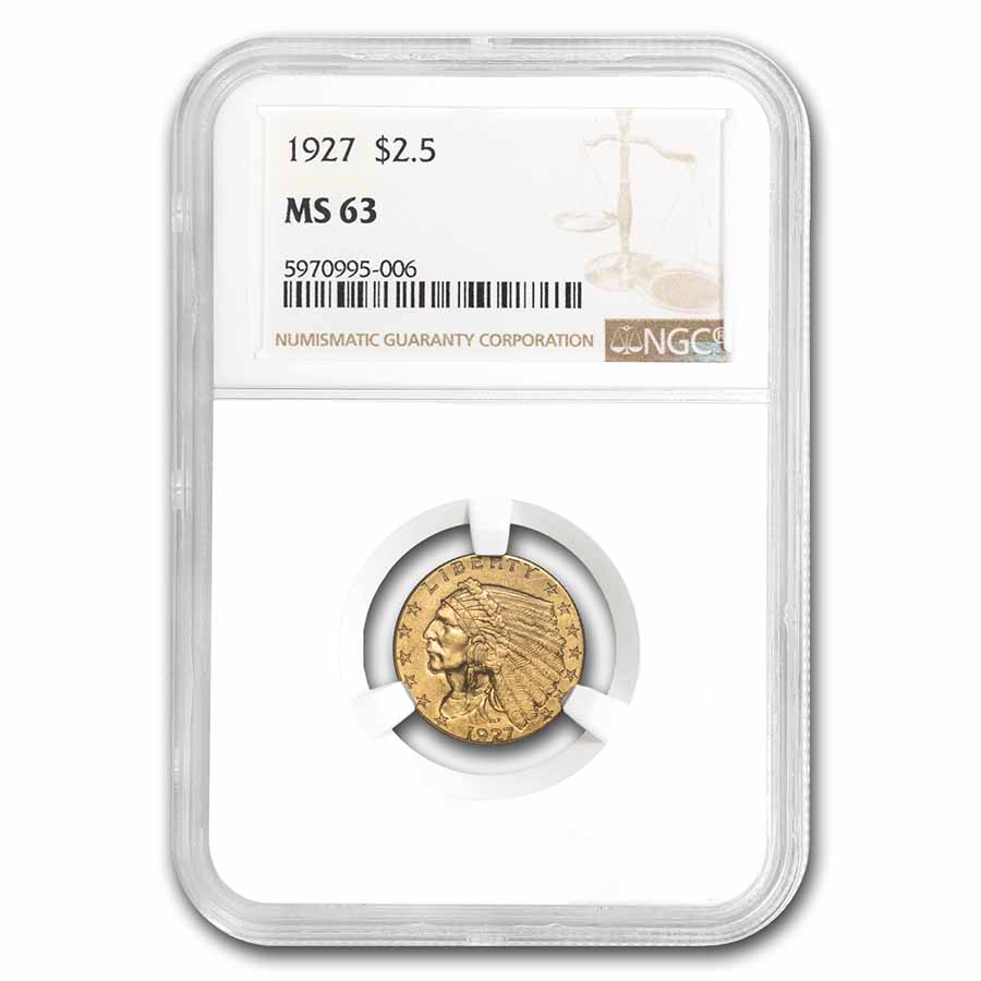 Buy 1927 MS-63 NGC $2.50 Indian Gold Quarter Eagle